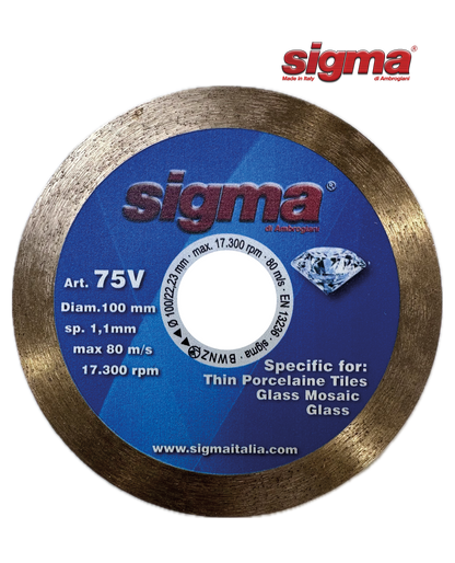 Sigma 75V 100mm Glass Diamond Blade