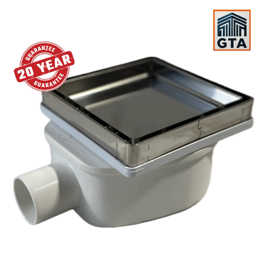 Stainless Steel Adjustable Drain With Tile Tray