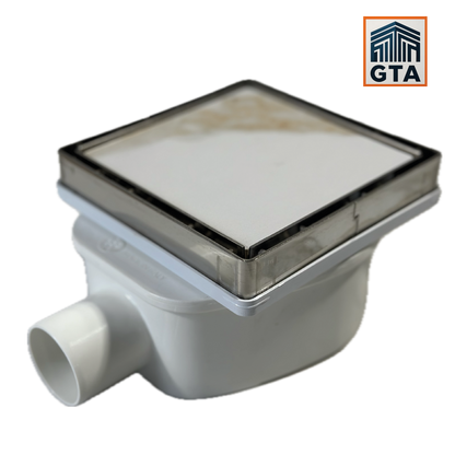 Stainless Steel Adjustable Drain With Tile Tray