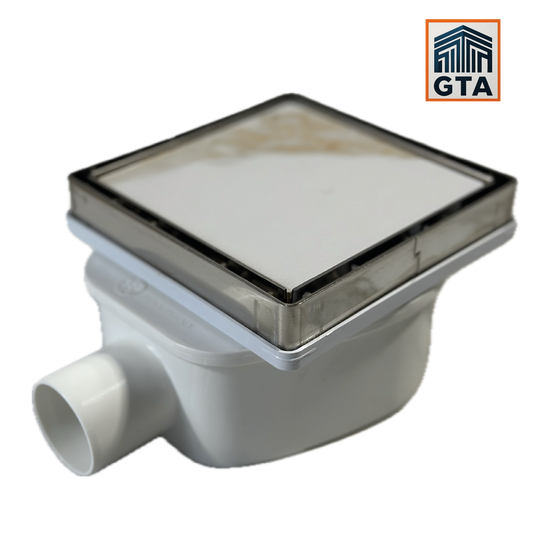 Stainless Steel Adjustable Drain With Tile Tray